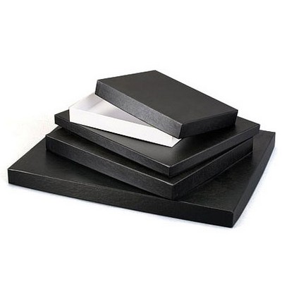 Economy Black Leatherette Photo Box w/White Base (14½"x11½"x½")