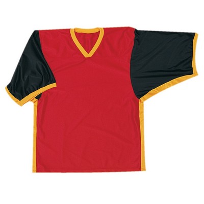 Adult Pro-Weight Textured Mesh/Dazzle Cloth Football Jersey Shirt w/Double Yoke