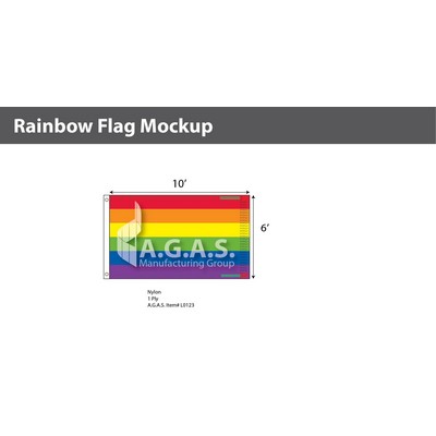 Rainbow Deluxe Flag 6'X10'