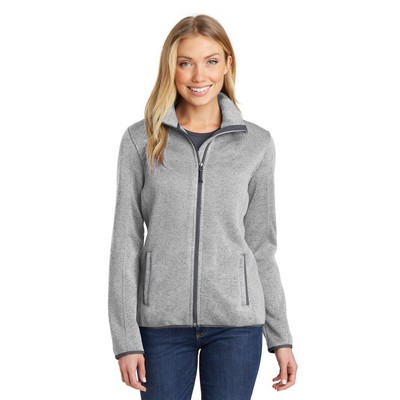 Port Authority® Ladies' Sweater Fleece Jacket