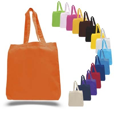 6 Oz. Economical Tote Bag With Bottom Gusset (Colors)