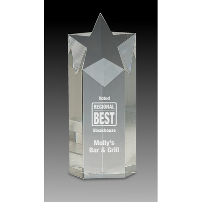 Megastar Optic Crystal Award (4"x10")