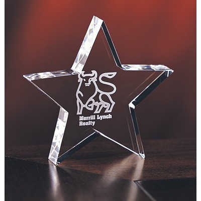 Baby Star Optic Crystal Award (4"x4"x¾")