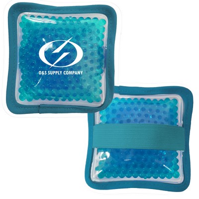 Square Teal Blue Hot/Cold Gel Pack w/Handle