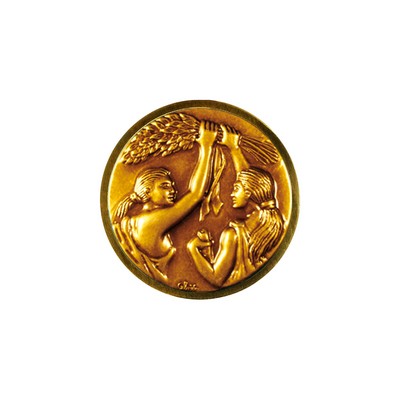 Club Lorente Round 1" Lapel Pin- Victory Female