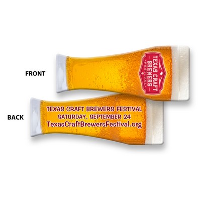 Beer Glass Shaped Nail File w/ Double Sided Grit (3 3/8"x 1 3/8")