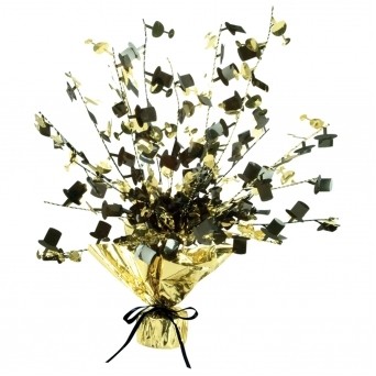 Champagne Glass & Top Hat Gleam'n Burst Centerpiece