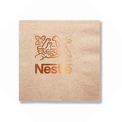 Foil Stamped 2-Ply Kraft Beverage Napkin