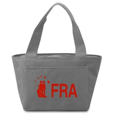 Sporty Cooler Tote--Grey (1-Color Imprint)