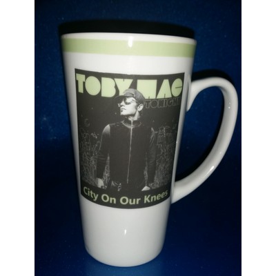 16 Oz. Large Tall Custom Printed Porcelain Mug