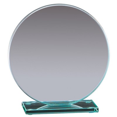 Large Jade Glass Circle Award