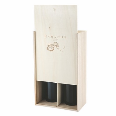 2-Bottle Paulownia Wood Wine Box by Twine®