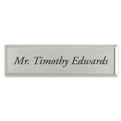 Engraved Metallic Name Badge - Silver, 3" x 1½"