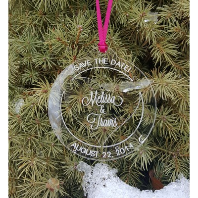 4" - Customizable Clear Acrylic Ornaments