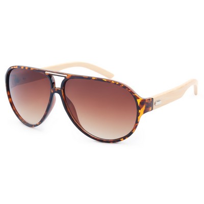 Bamboo Wood Sunglasses - Tortoiseshell Frames