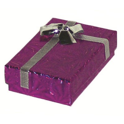 Shiny Cardboard Pendant Box w/Bow