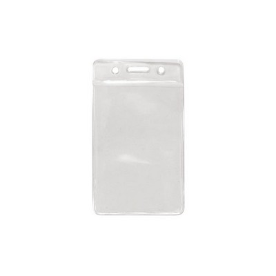 Vinyl Vertical Top Load Badge Holder (2.66"x 4.25")(Clear)