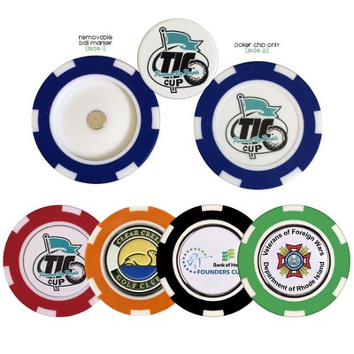 Deluxe Poker Chip w/Removable Ball Marker