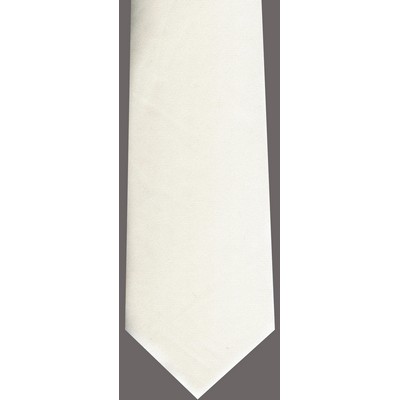 Solid Satin Men's Ivory Tie