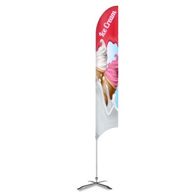 Ice Cream Pre Printed 15' G7 Feather Flag Multicolor