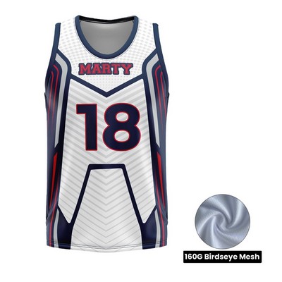 Unisex and Kids' Sublimation Basketball Jersey - 160G Birdseye Mesh