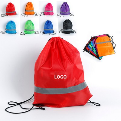 Reflective Drawstring Backpack