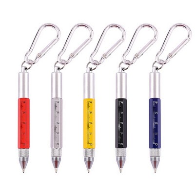 Mini convenient Keychain 6 in 1 Multifunction Pen