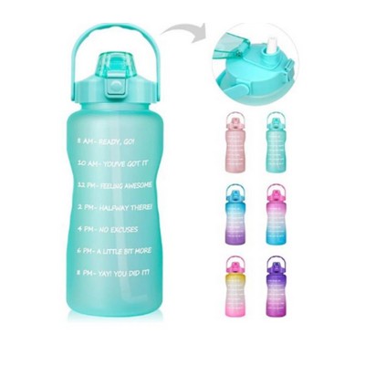 Half Gallon Silicone Sports Water Bottle With Straw And Handle