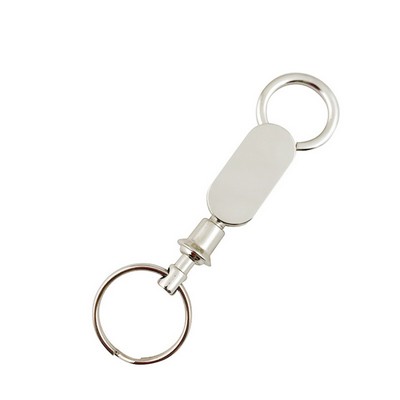 Rectangular Rounded End Pull Apart Keychain