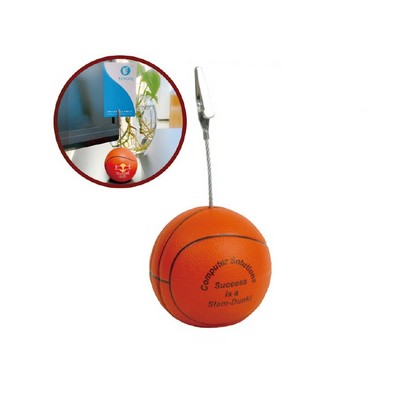 PU Basketball Stress Ball with Memo Holder