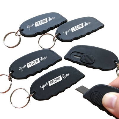 Mini Retractable Box Knife Cutter Key Chain