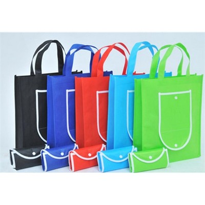 collapsible Non-Woven Shopper Tote Bag pocket bag tote