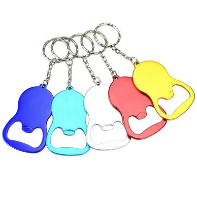 Round Bell Bottle Opener Keychain