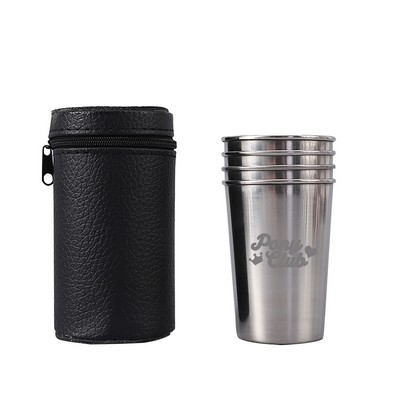 5oz Stainless Steel Beer Cup Set