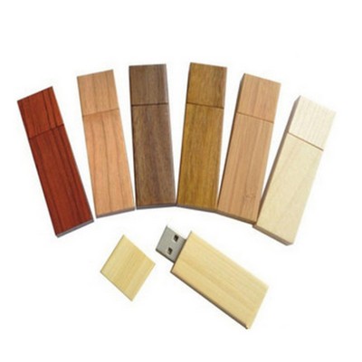 Rectangle Wooden Red Wood Flash Drive