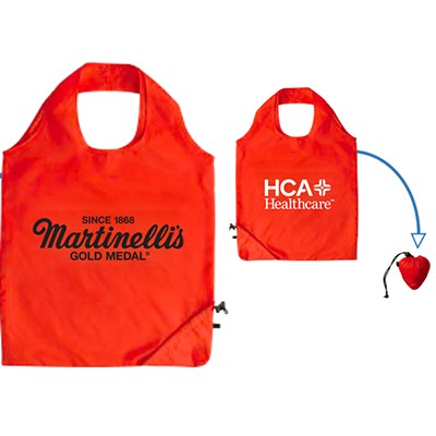 15" Heart Shape Foldable Nylon Tote