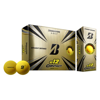 Bridgestone® Matte Yellow E12 Contact Golf Balls (Dozen)