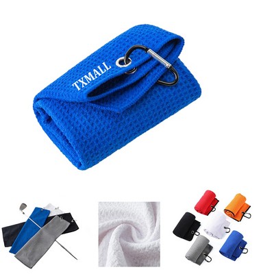 19.7 x 15.7inch Tri-fold Microfiber Golf Towel