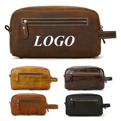 Leather Cosmetic Bag Travel Case