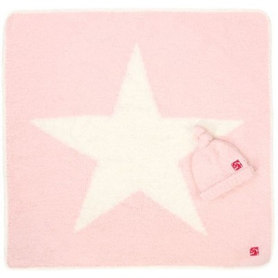 Baby Blanket - Star w/ Cap - Chenilla Classic™ - Pink / Creme - 30*30