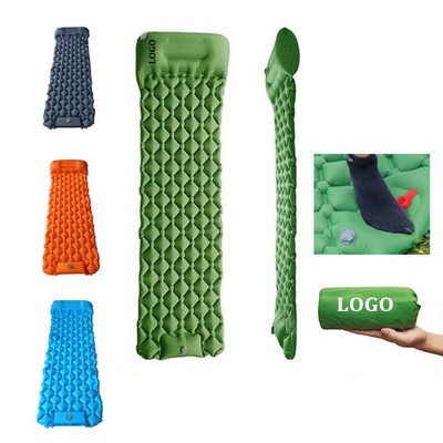 Foot Press Inflate Sleeping Mat Pad