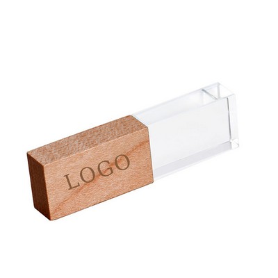 4GB Wooden USB Swivel Drive