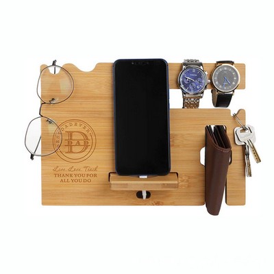 Bamboo Multi-functional Desk Organizer