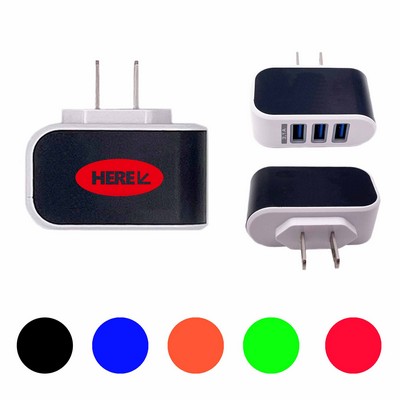 MOQ100 USB 3-Port Phone Charger