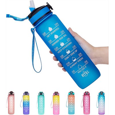 Tritan Flip Straw Water Bottle 32 OZ