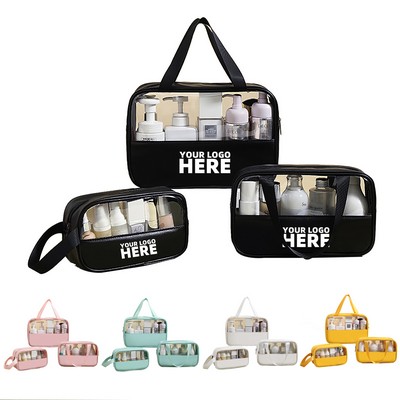 3 Pack Clear Cosmetic Bag With Zipper