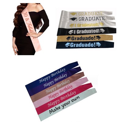 Custom Satin Sash