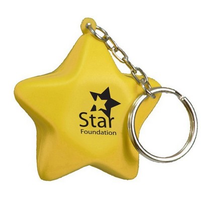 Star Stress Ball Key Chain