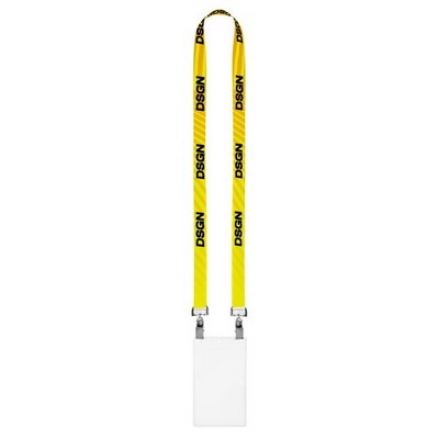 ½" Full Color Satin Finish Lanyard w/Open 2-End Attachments (Import Air Rush)