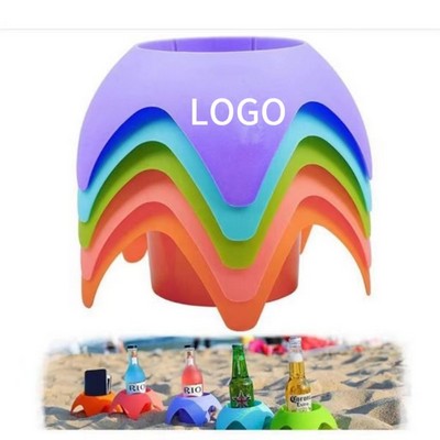 Drink Cup Holder Sand Coasters Beach Vacation Accessories